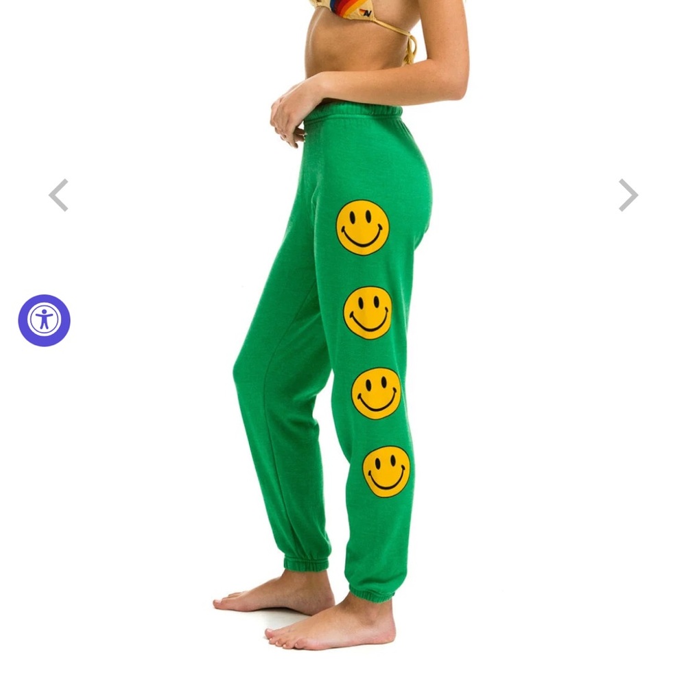 AVIATOR NATION SMILEY SWEATPANTS💚💚